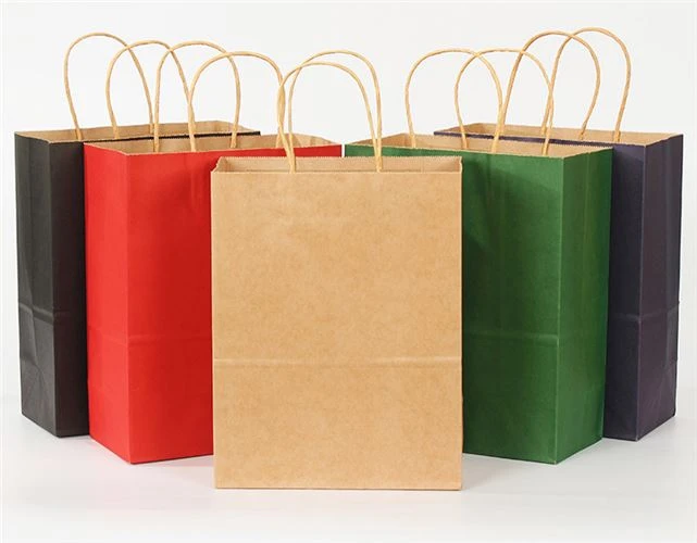 paper kraft shopping bag with handle